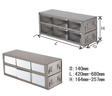存放3英寸高標準盒的帶抽屜的立式冰箱分隔架-UFD系列