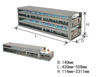 存放采血管帶抽屜的立式冰箱分隔架-UFD系列