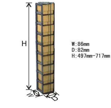 存放2英寸高小盒的臥式冰箱和液氮罐分隔架-MCF系列